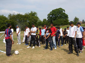 Group Playing Football